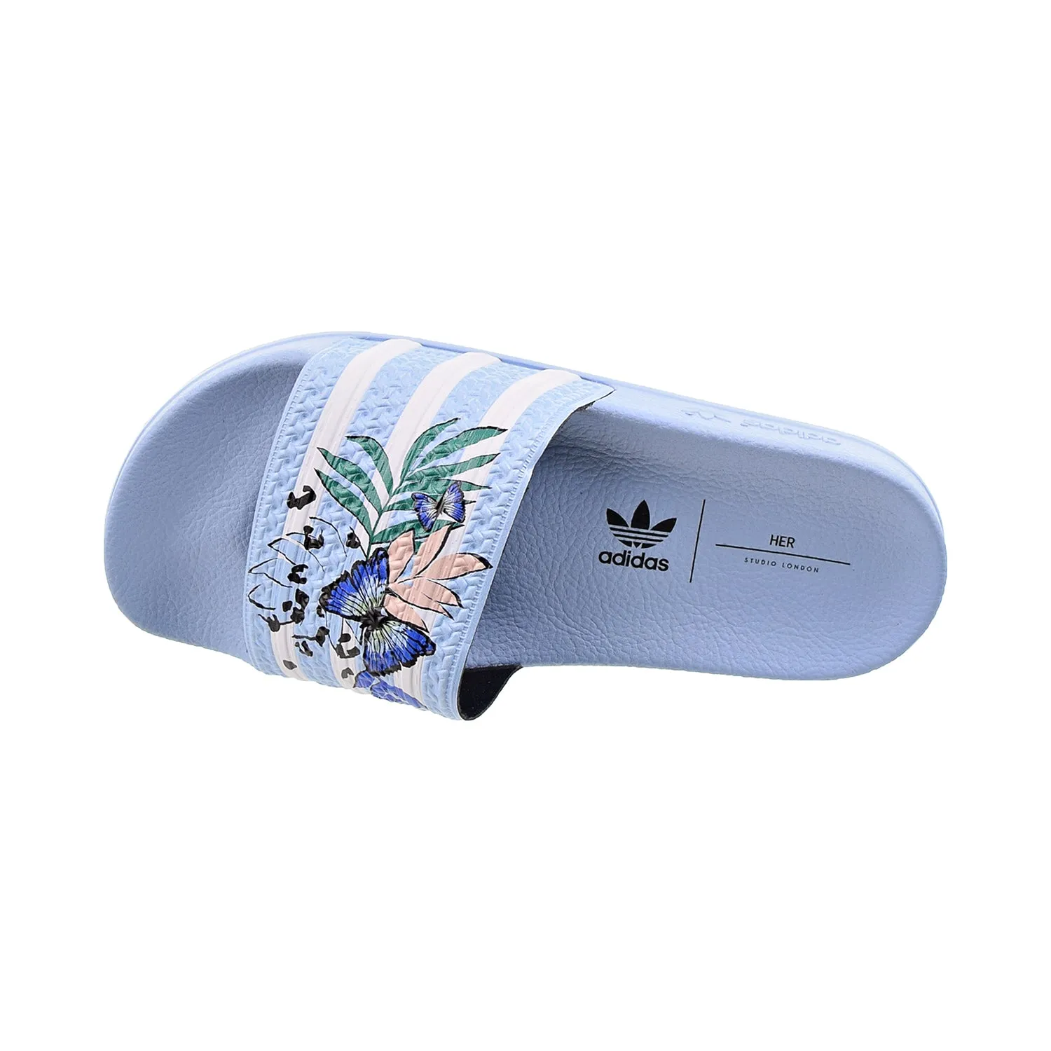 Adidas Adilette Big Kids' Slides Clear Sky-Cloud White