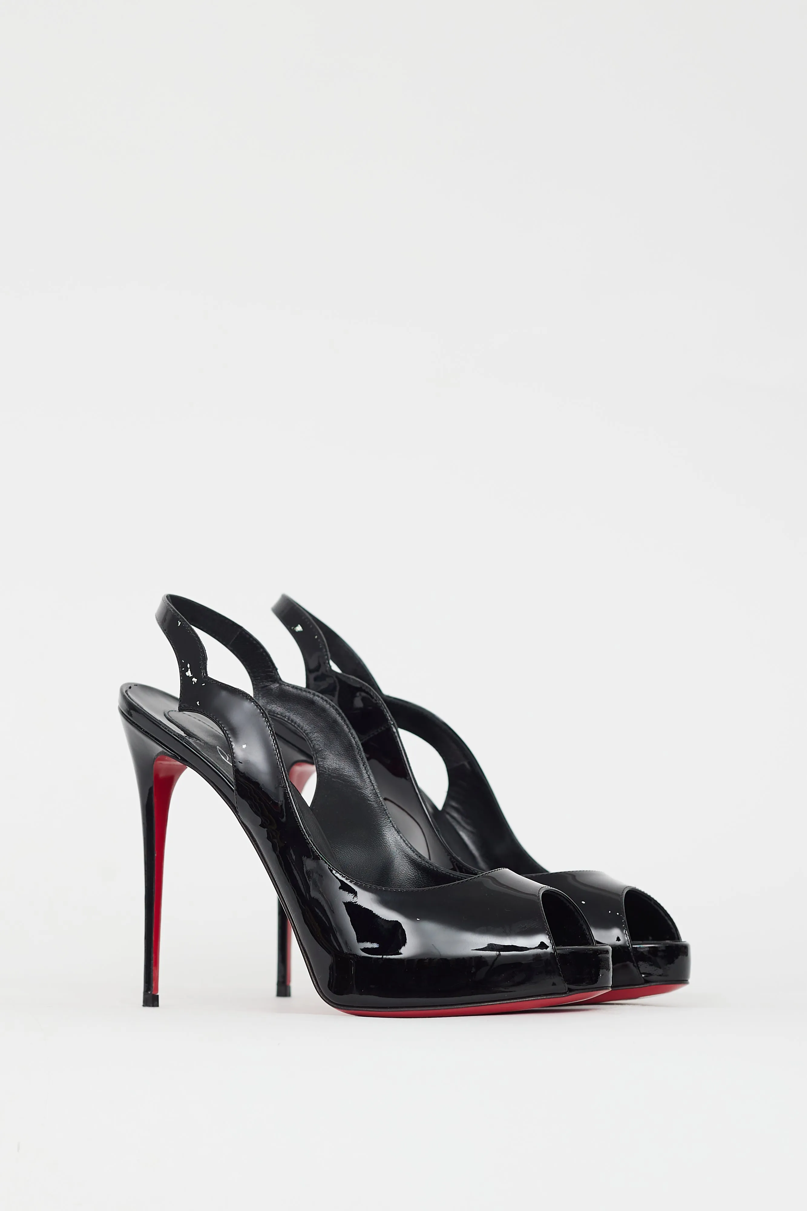 Black Patent Hot Chick Slingback Heel