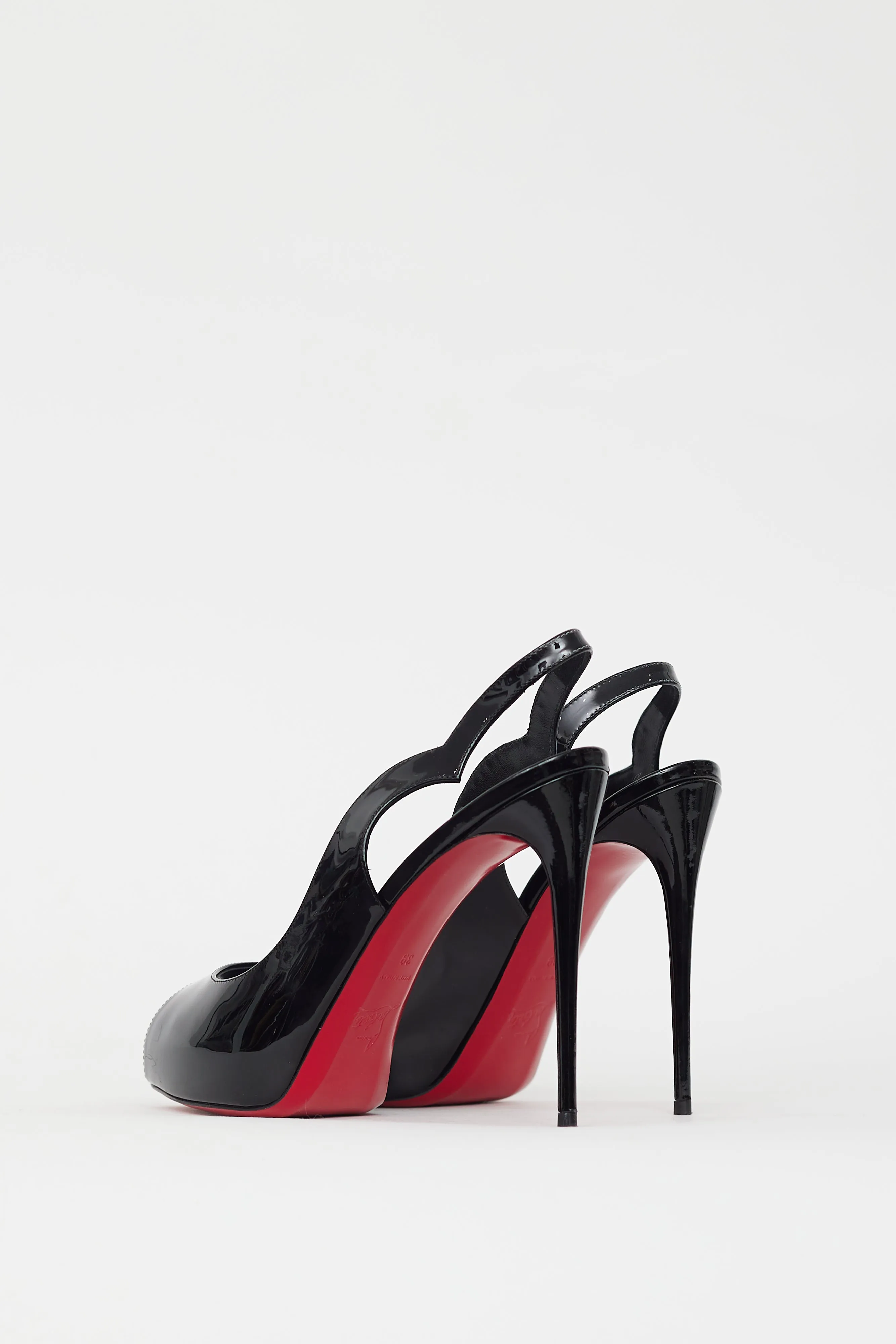 Black Patent Hot Chick Slingback Heel