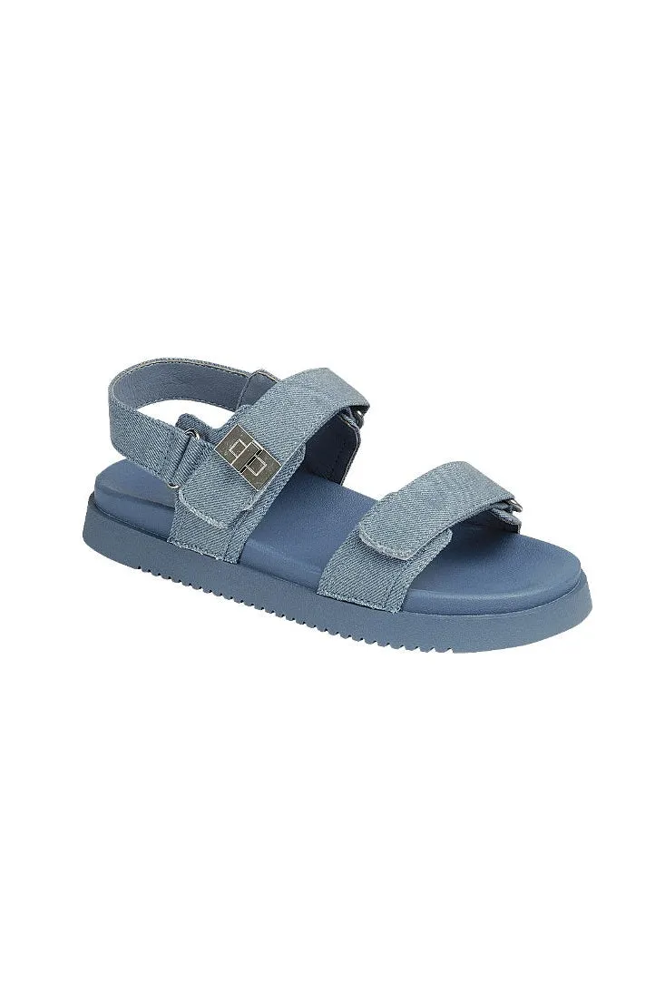 Daniela - Wide Friendly Adjustable Double Strap Flat Sandals