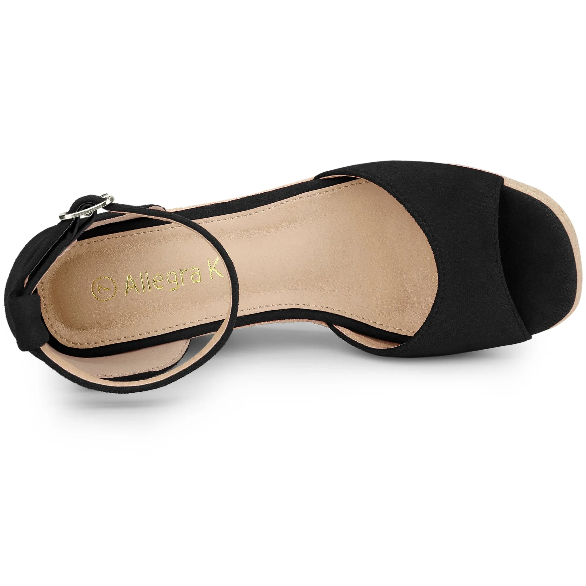 Espadrille Platform Ankle Strap Wedge Heel Sandals