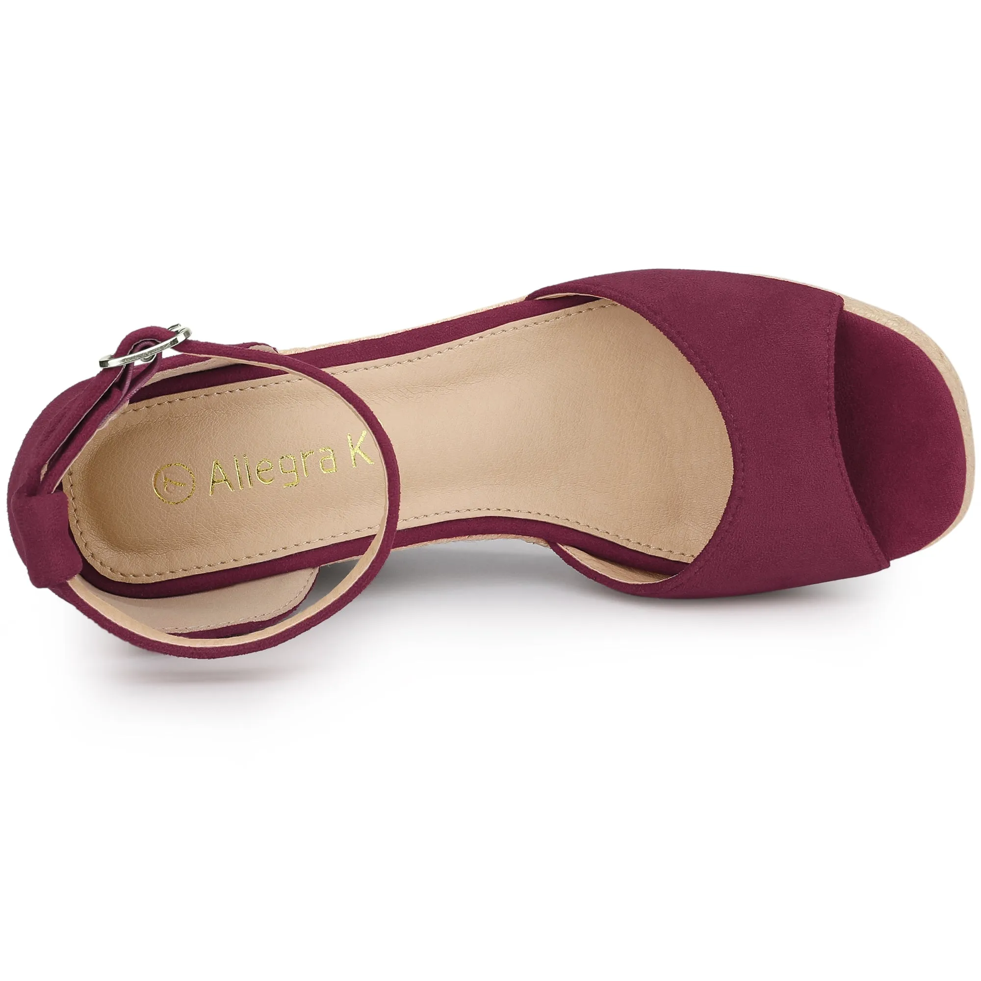 Espadrille Platform Ankle Strap Wedge Heel Sandals