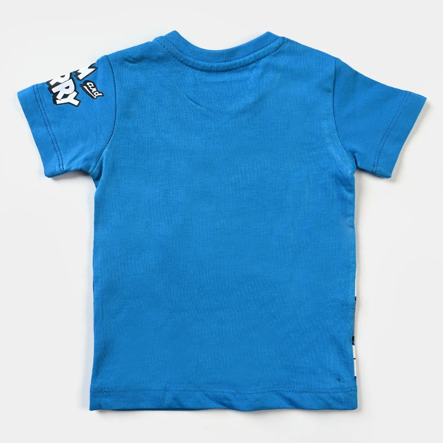 Infant Boys Slub Jersey T-Shirt Character-Methyl Blue