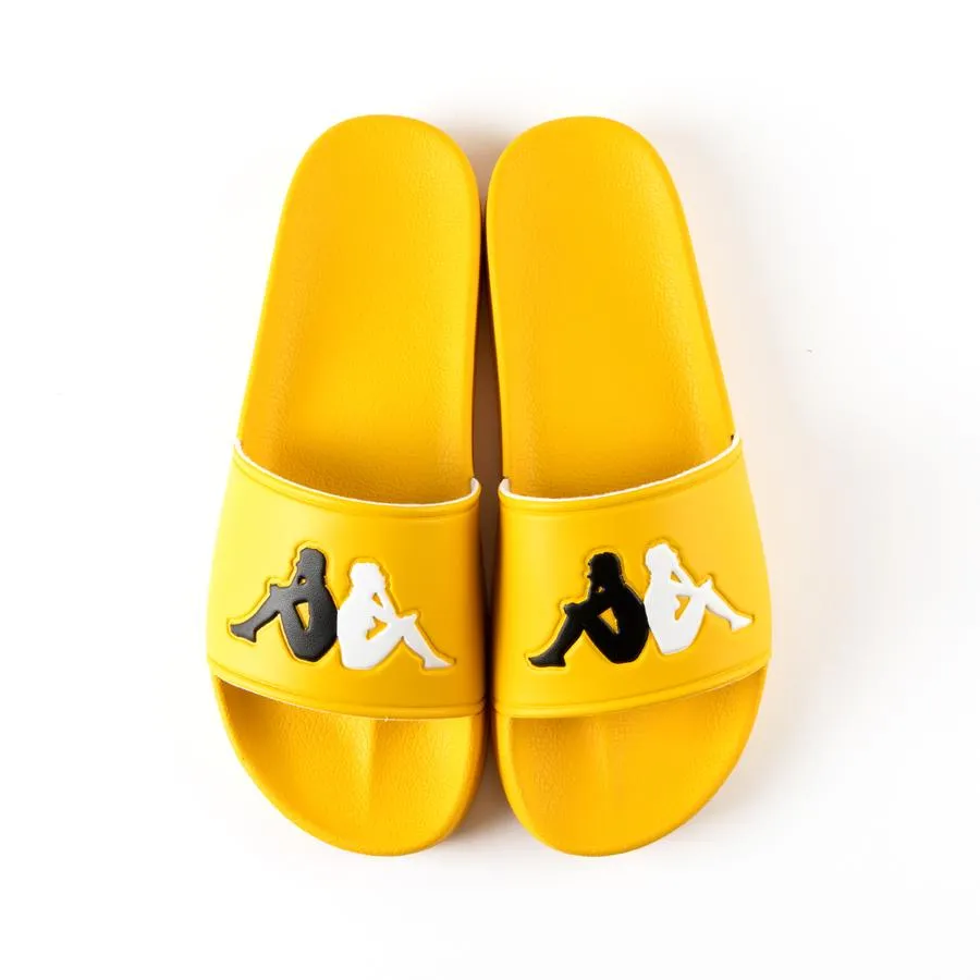 Kappa AUTHENTIC ADAM 4 SLIDES Men’s -YELLOW  - BLACK - WHITE