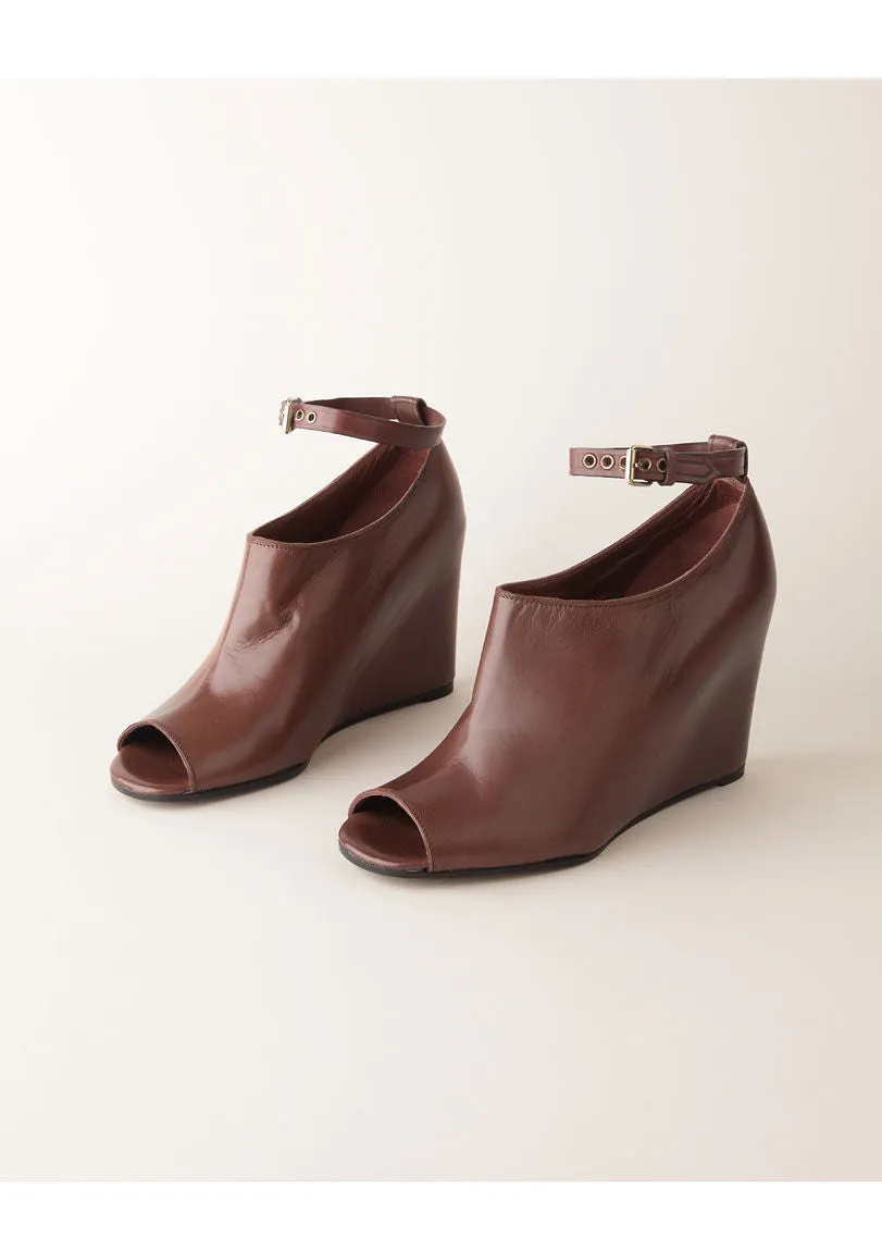 Peep Toe Covered Wedge