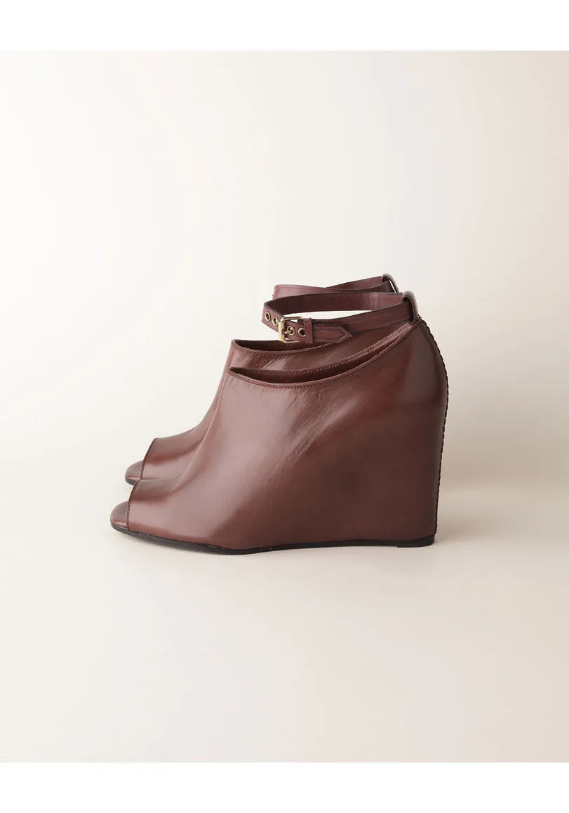 Peep Toe Covered Wedge
