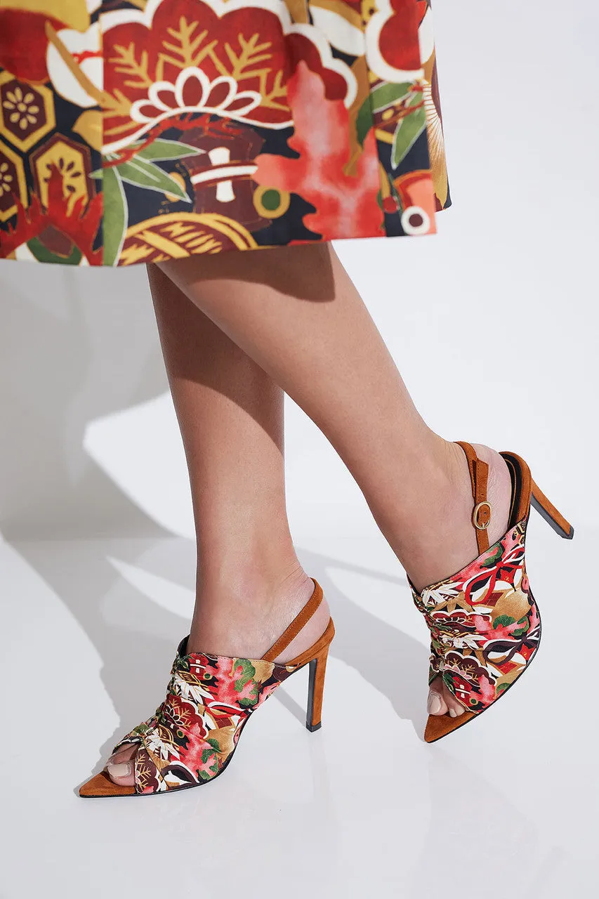 Reen Ikebana Silk Open Toe Sling